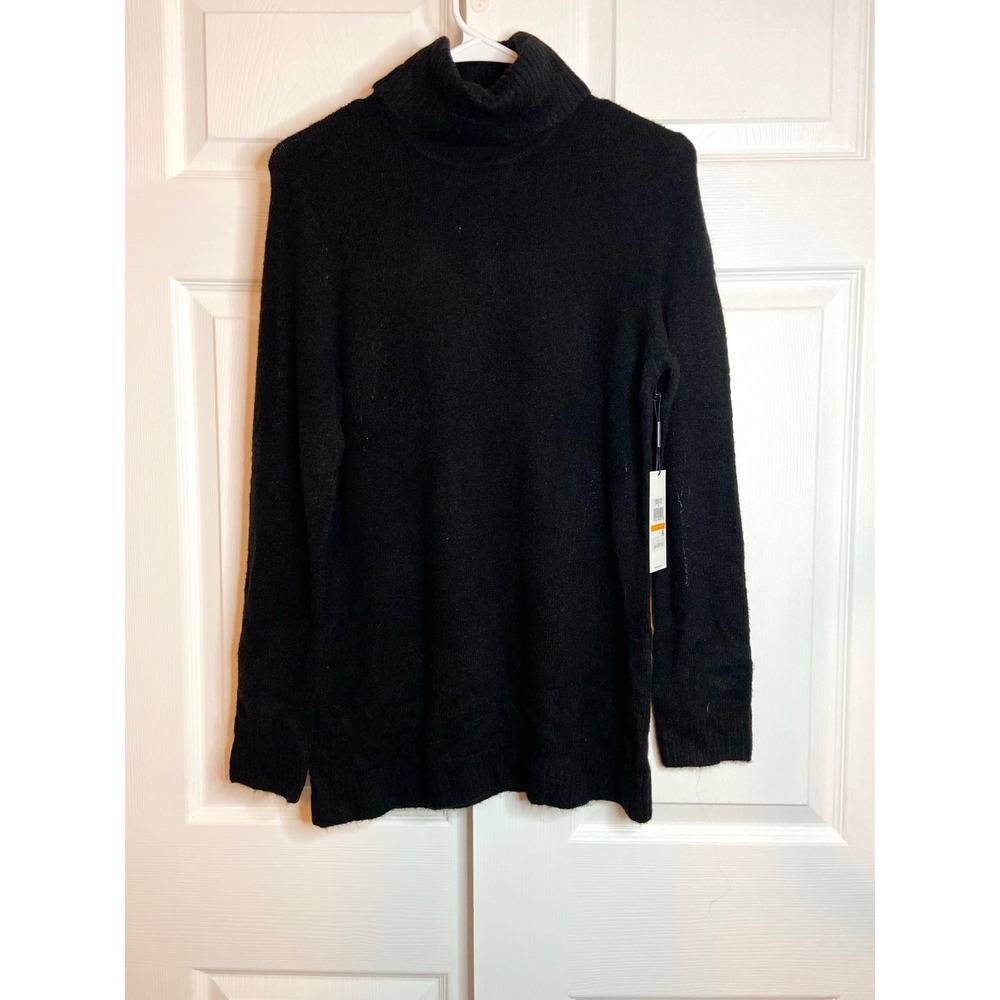 Calvin Klein Minimalist Black Turtleneck Sweater Size S NWT